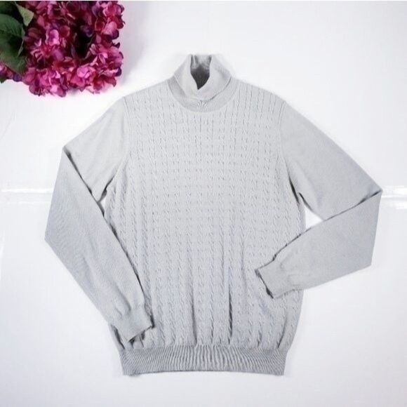 Alan Flusser Men's Turtleneck Sweater Gray Small - NWOT  8 0086 - Picture 8 of 8